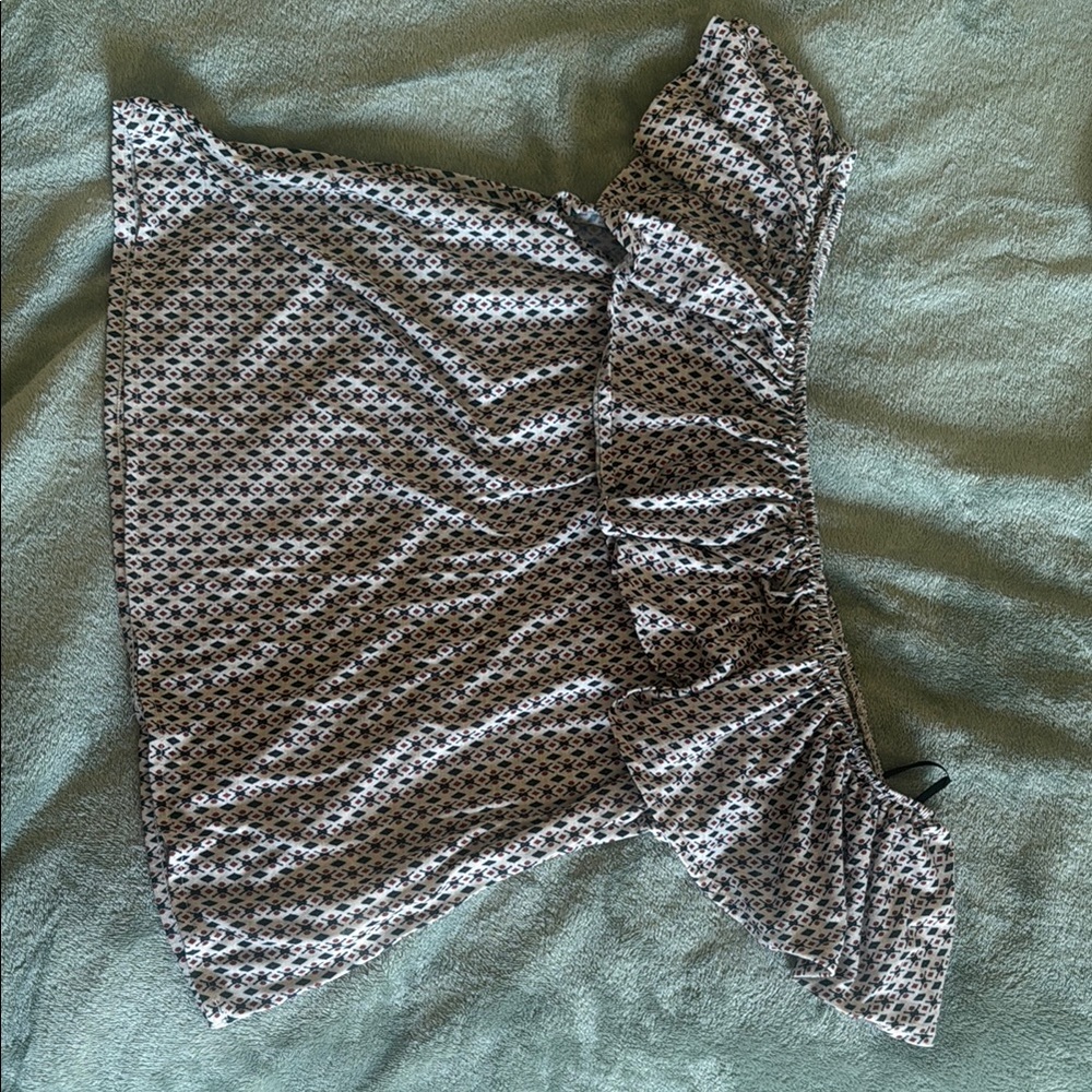 Geometric Pattern Off-Shoulder Top